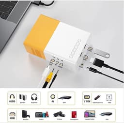 Mini led projector - USB - Audio home media beamer - Projector - Mini beamer - Lichtgewicht - Ingebouwde speaker - Wifi smart - HDMI - Filmprojector — thumbnail 4