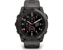 Garmin fenix 7X Pro Saph Sol Carbon Grey Ti w/Carbon Grey Metal Band, Excl, EMEA