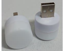 USB Licht - LED - USB Poort Plug In - Wit Licht - E-Reader - Powerbank - Laptop - Tablet - Bureau - Nachtlampje - Voordeel Set 2 Stuks