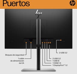 HP Elitedisplay E24 G5 - Full HD IPS Monitor - 24 inch — thumbnail 4