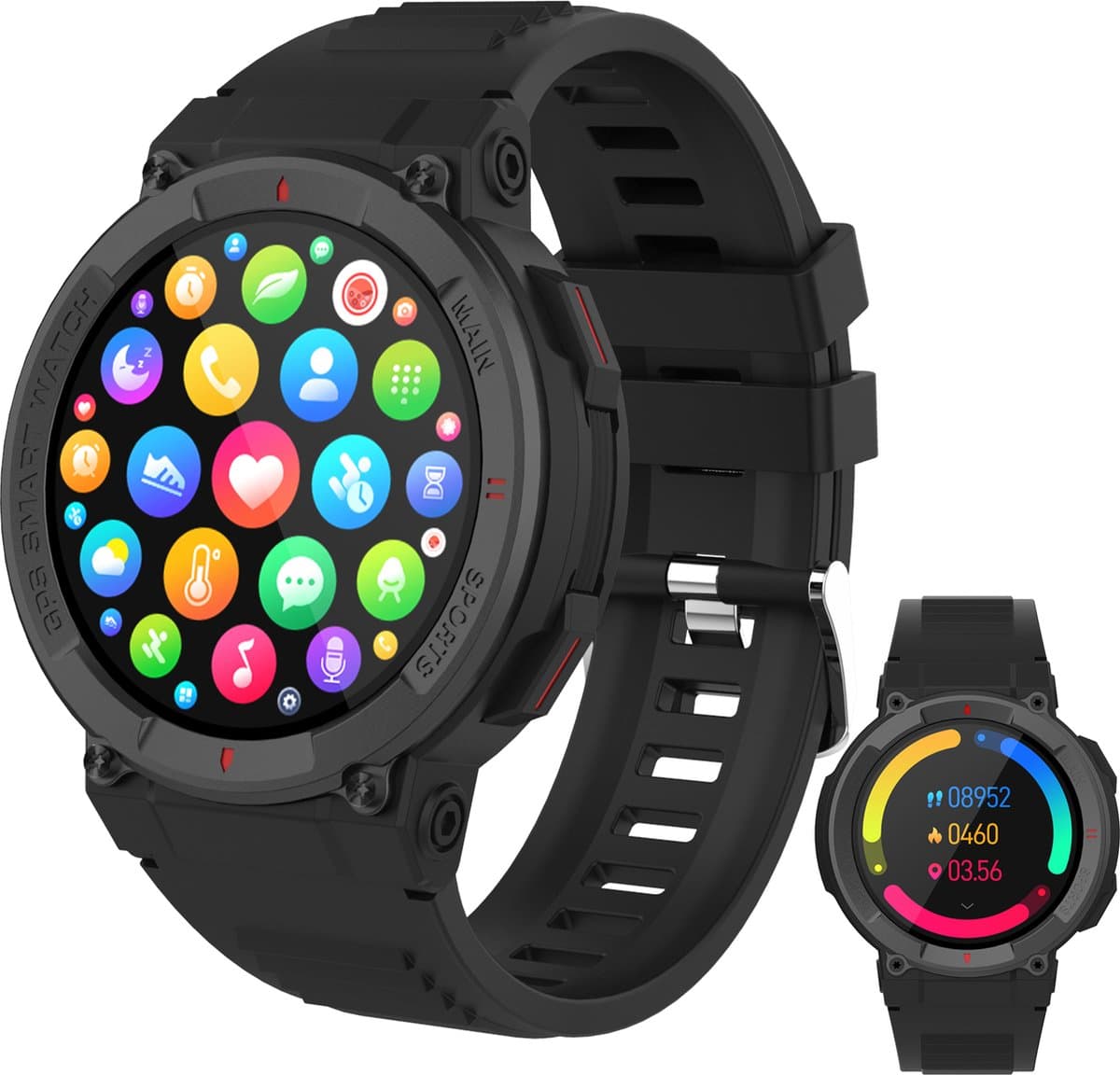 Denver Smartwatch - Android iOS - GPS - Volledige Belfunctie - Sporthorloge - Hartslagmeter - Saturatiemeter - Slaapmonitor - SWG339 — afbeelding 1