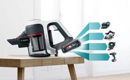 Bosch Serie 6 BKS611MTB steelstofzuiger & elektrische bezem Batterij/Accu Droog Zakloos Zwart, Wit — thumbnail 2