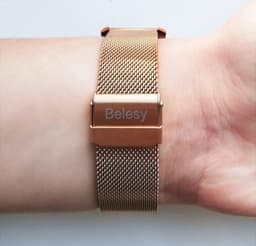 Belesy® SMART - Smartwatch Dames - Smartwatch Heren - Horloge - Stappenteller - 1.3 inch - Kleurenscherm - Full Touch - Bluetooth Bellen - Roségoud - Staal — thumbnail 13
