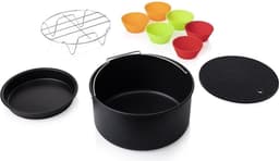 Princess 182012 Airfryer Accessoireset 10-delig - Accessoire voor heteluchtfriteuse - Grillrek - Pizzapan - Muffinset - Bakblik - Siliconen onderzetter - diameter 19,8 cm — thumbnail 12