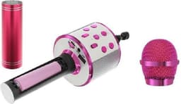 Draadloze Karaoke Microfoon met Speaker en Bluetooth - Roze — thumbnail 2