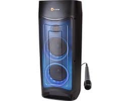 N-GEAR LGP 52 - Draagbare Bluetooth Party Speaker - Karaoke Set - 1 Microfoon - Discoverlichting