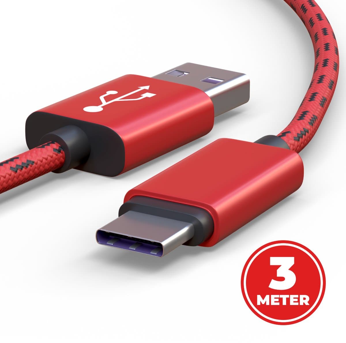 ProFPS Oplaadkabel - Geschikt voor PS5 Controller - 3 Meter - Nylon — afbeelding 1