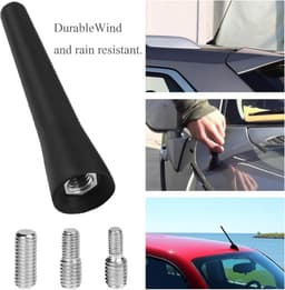 FM/AM Auto Antenne (6.5 cm) - Korte antenne universeel - Inclusief M4 & M5 & M6 adapters - Mini Auto FM Antenne - Met Sterke FM/AM Receptie Functie — thumbnail 4