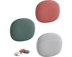 Allecto Plus - Siliconen Hoofdtelefoonorganizer & Kabelsnoer Opbergtas | 3 Stuks, 3 Kleuren, Mini-Sleuteldoosje"