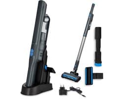 MEDION 2-in-1 handstofzuiger met zuigbuis en vloerborstel (BLDC-motor, HEPA-13 filter, filtering van stof en allergenen, sterke zuigkracht van 20 kPa, accu, laadstation, draadloos), MD11515, grijs