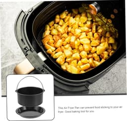 1 Set Airfryer Bakpan-Antiaanbak-Airfryer Cakevorm-Mand-Geschikt voor Meerdere Kookgelegenheden-Hittebestendig-Herbruikbaar-Geschikt voor Kip-Burger-Vis etc. — thumbnail 6