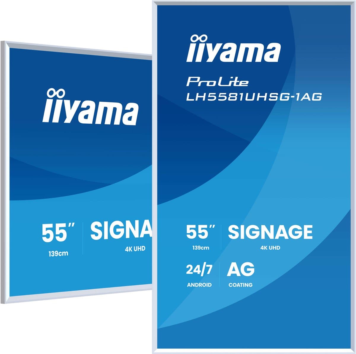 iiyama LH5581UHSG-1AG beeldkrant Digitale signage flatscreen 138,7 cm (54.6") Wifi 500 cd/m² 4K Ultra HD Wit Type processor Android 24/7 — afbeelding 1