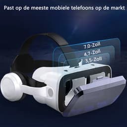 VR-bril voor Gaming - 3D Virtual Reality Headset - Compatibel met Smartphone (Incl. Controller) — thumbnail 2