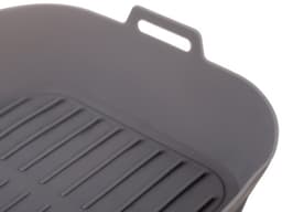 Airfryer siliconen inzet - Herbruikbare airfryer mand - Airfryer accessoires 20x20 - Vetvrij bakken airfryer - Siliconen bakvorm airfryer - Airfryer inzet grijs - Airfryer mandje siliconen — thumbnail 2
