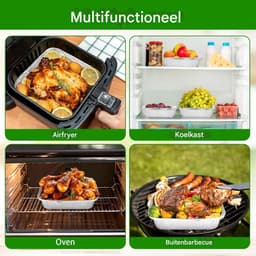 EXCITAT 30 stuks - Borden - Grillplaten - Folieplaten - Geschikt voor koken, bakken, picknicks, airfryers - 22*22*4.5 — thumbnail 7