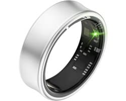 Focus® S2 Smart Ring - Zilver - Maat 7 - AI Coach - Hartslag - Menstruatiecyclus - Slaap Monitor - Herstelscore - Slimme Ring - Sport Prestatie - Stappenteller -IP68 Waterdicht - O2 Meting - Dames - Heren - Wearables - Oplaad Case - beschermring