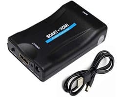 Video Audio Adapter - Video converter - Scart naar HDMI - Full HD 720P / 1080 P - Converter met kabel - Voor televisie - Zwart