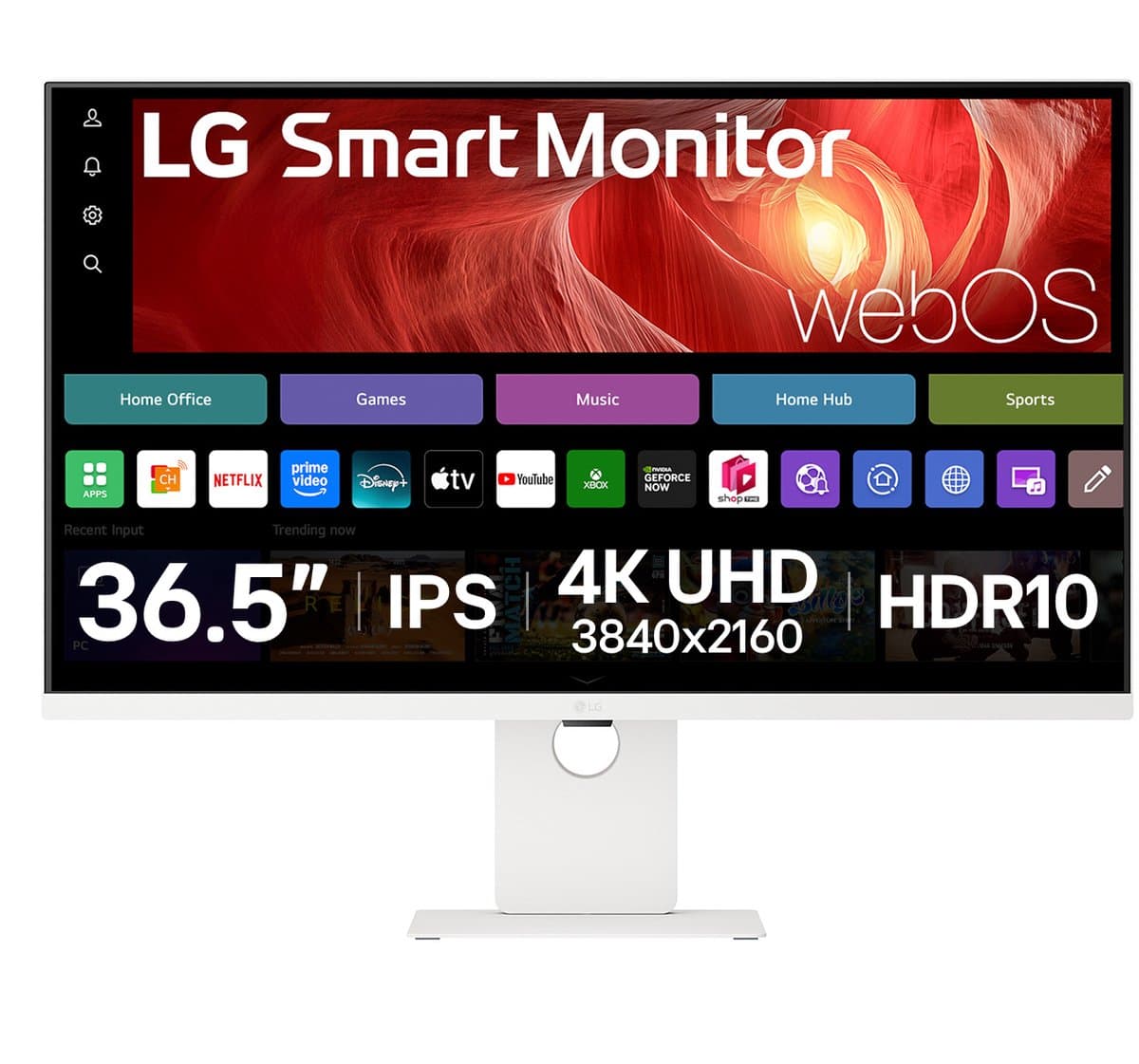 LG Smart 37U730SA - 4K IPS Smart Monitor - Apple AirPlay - WiFi - Bluetooth - WebOS - USB-C 65w - 37 Inch — afbeelding 1