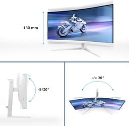 Philips Evnia 34M2C5501A - QHD Curved Ultrawide Gaming Monitor - Ambiglow - 180Hz - 34 inch — thumbnail 6