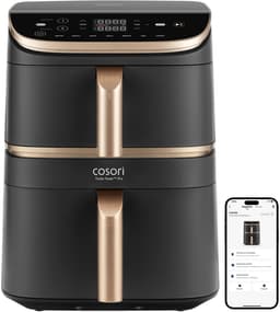 Cosori TurboTower Pro – Dubbele Airfryer XXL – 10.8L – Keramische Coating – 2 Manden Apart Instelbaar – 7 Programma’s — thumbnail 8