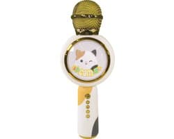 Squishmallows - Cam - draadloze karaoke microfoon voor kinderen - oplichtend LED display - speaker - stemvervorming