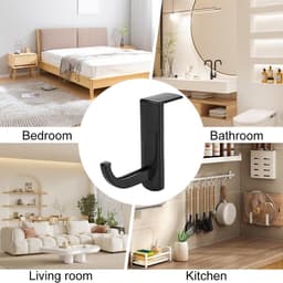 Allecto Plus - Headset houder voor monitor | 4 zelfklevende haken voor hoofdtelefoon | Ruimtebesparende standaard voor computerschermen — thumbnail 3