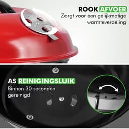 Travelhawk Houtskool BBQ - Barbecue Houtskool - Opvouwbaar - 33x33cm Grilloppervlak - Gelegeerd Staal - Zwart — thumbnail 5