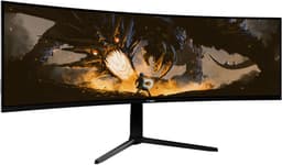 Arozzi Nova 49" Gaming Monitor - Curved - DQHD VA - 165Hz - USB-C - Zwart — thumbnail 7
