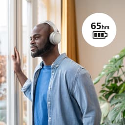PHILIPS TAH5209WT lichtgewicht On Ear draadloze Bluetooth Headphones met Passive Noise Isolation - 65 uur afspeeltijd, natuurlijk geluid, heldere gesprekken, dynamische bass, 2 uur USB-laden - Wit — thumbnail 5