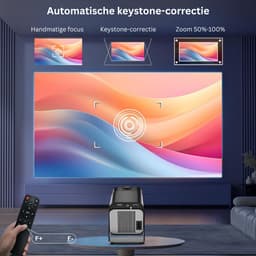Mini Beamer - Film Projector met Bluetooth - Draagbare Beamer - 4K Kwaliteit - Zwart — thumbnail 5