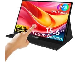 Elcostar Portable Monitor 15.6 Inch - Touchscreen - Full HD - IPS Beeldscherm - USB-C monitor - Draagbare Gaming Monitor - HDMI - 2025 model