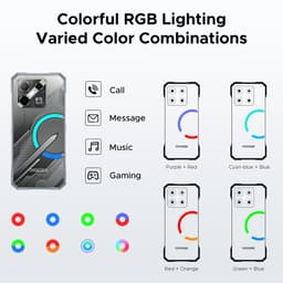 DOOGEE Blade GT Play Telephone Portable Incassable 5G Smartphone Effet de Lumière LED 6,72"+ 120Hz Dimensity D7050 20Go+256Go,Zilver — thumbnail 6