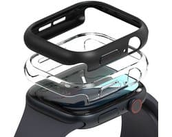 Ringke Slim Hoesje (2-Pack) Geschikt voor Apple Watch 11/10 series 46MM - Bumper Case - Lichtgewicht - Transparant & Matte Zwart