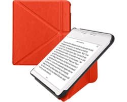 kwmobile e-reader hoesje geschikt voor Kobo Libra Colour hoes - Ereader flip case met standaard - E reader cover van kunstleer - In oranje