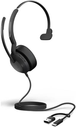 Jabra Evolve2 50 Headset Bedraad Hoofdband Kantoor/callcenter USB Type-C Zwart — thumbnail 5