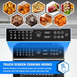 RFWR® Digitale heteluchtfriteuse oven 30L met rotisserie - XL Familieformaat 18-in-1 Dual Cook met 360° hete luchtcirculatie — thumbnail 5
