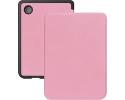 Hoes Geschikt voor Kobo Clara BW Hoesje Bookcase Cover Hoes - Hoesje Geschikt voor Kobo Clara BW Hoes Cover Case - Roze
