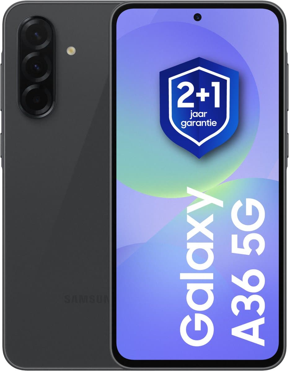 Samsung Galaxy A36 - 5G - 256GB - Awesome Black + 1 jaar extra garantie — afbeelding 1