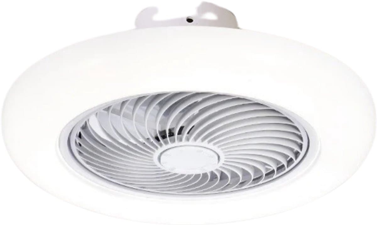 Bovista Plafondventilator - Met Verlichting - Plafond Ventilator - Met Lamp - Plafonniere Met Ventilator - Met Licht - Wit - 45cm — afbeelding 1