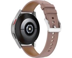 By Qubix - Geschikt voor Garmin bandje - Luxe leren bandje - Oudroze - Geschikt voor Garmin Vivoactive 6 / Vivoactive 5 / Vivoactive 3 - Smartwatch bandje 20mm