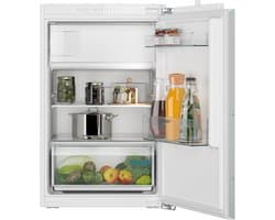Siemens iQ100 KI22L2FE1 - Inbouw koelkast met vriesvak - 87.4 cm x 54.1 cm - Vlakscharnier - Led verlichting - superKoelen: snel koelen van verse producten