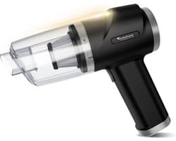TurboTronic EQ7 Auto Stofzuiger - Handstofzuiger en Luchtcompressor in één - Kruimelzuiger- Mini stofzuiger - Zwart/Zilver