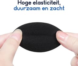 Ibley Zachte foam oorkussens 35mm - 6 stuks / 3 paar - universeel geschikt - Spons oordop kussens - voor hoofdtelefoons - Zwart — thumbnail 3