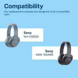 MMOBIEL Oorkussens voor Sony WH-H900N / Sony MDR-100ABN Noise Cancelling Hoofdtelefoon - Memory Foam en Protein PU Koptelefoon Oorkussens - Noise Isolation Hoofdtelefoon Earpads — thumbnail 5