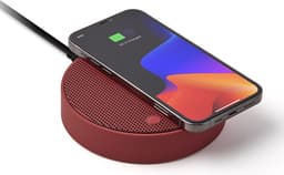 Lexon Design OSLO Energy + QI Charger Speaker - Dark Red — thumbnail 3