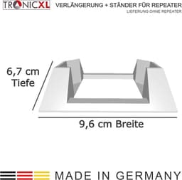 TronicXL repeater standaard met kabelverlenging 2m geschikt voor Fritz Repeater 2400 1160 1750e AVM Fritz! – W LAN Houder - stand (2 m Kabel + standaard) — thumbnail 3