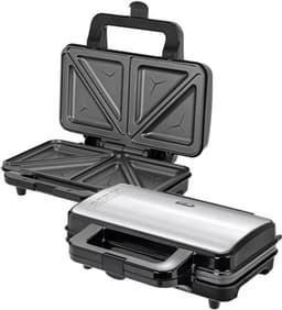 MPM Elektrische Sandwichmaker/Tosti-ijzer Hoog Vermogen (900W) inclusief Behuizing van RVS en Thermostaat — thumbnail 1