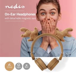 Bedrade On-ear Koptelefoon - 3,5 mm - Kabellengte: 1.20 m - 85 dB - Bruin — thumbnail 2