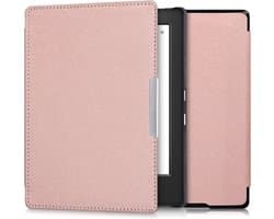 kwmobile e-reader hoesje geschikt voor Kobo Aura H2O Edition 1 hoes - E reader flip case met magnetische sluiting - Ereader cover in roségoud