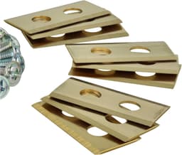 Reservemessen Grasmaaier - Snijbladen Robotmaaier - Gazon Onderhoud - Titanium Gecoat - 9 Stuks - Goud — thumbnail 2